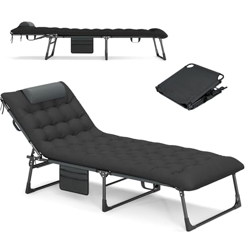 KOMFOTTEU Tumbona de Jardín Plegable Silla