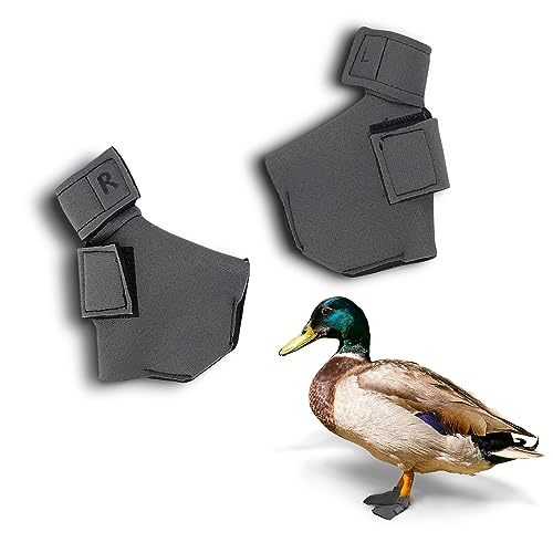 Birdy Bootie Duck Shoes for Injured Feet – Protective Neoprene Footwear for Ducks, Protective Shoes for Birds with Injured feet, Bumblefoot Relief - Medium, 3.5” Max. Inside Width - Gray