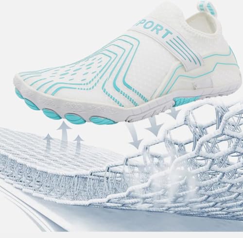 Cross Training Deadlift Shoes for Women Squatting Powerlifting Tennis & Racquet Sport Shoes Lightweight Breathable Slip On Gym Barefoot Running Sneakers with Hook Loop Comfort Wear No-Slip Sole3