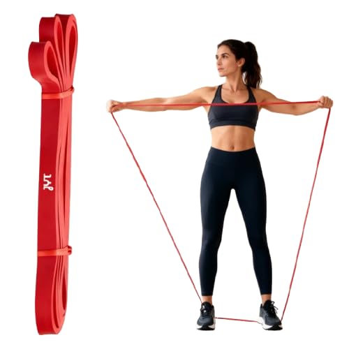 JYT Heavy Resistance Band for Workout & Exercise Pull Up for Men & Women(Red, 20 Kg) Resistance Tube (Red)-image-14