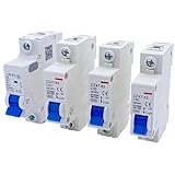 DZ47-63 1P Mini Circuit Breaker 1A-63A Household Din Rail Mounting Cutout Miniature Air Switch MCB(Odinary,20A)