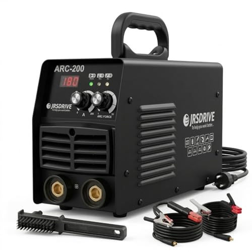 Image of Eastman EAWSI-200 Arc Welding Machine | 200A Inverter Welder with Advanced IGBT Technology | Lightweight 4kg Fan-Cooled Welder Set with Cables, Mask & Brush
