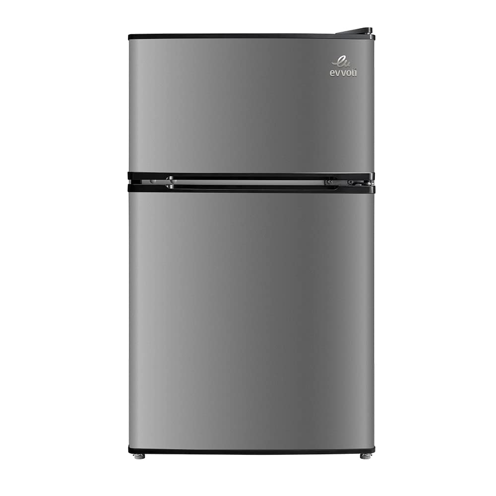 Top Mount Refrigerator, 100 Liters, Adjustable Leg, Interior light, Defrost type, EVRFM-100S