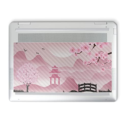 Image of MightySkins Carbon Fiber Skin Compatible with HP Spectre x360 14 inch (2022) Full Wrap Kit - Cherry Blossom Dream | Protective, Durable Textured Carbon Fiber Finish | Easy to Apply | Made in The USA
