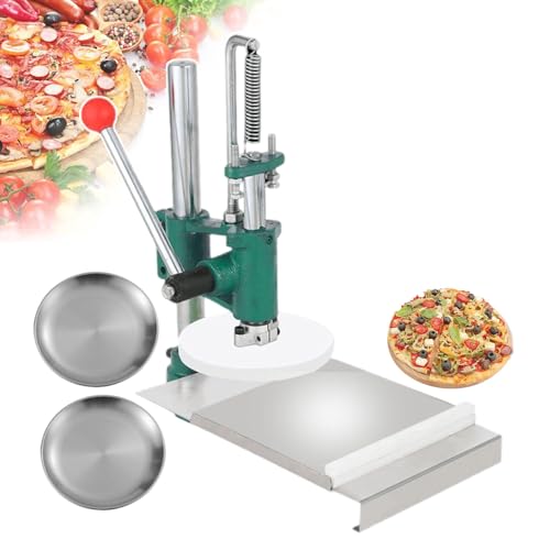 CAFIEDR Prensa Manual para Masa de Pizza de 16 cm, máquina para Hacer Pan y Pasteles para Uso doméstico, máquina para Formar Pizzas de Altura Ajustable para Tartas, cortezas de Pizza y Masa de Pizza