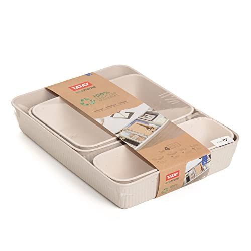 PracticDomus - Set de Organizadores de Cajones y Escritorio Baobab (4x Ecohome)