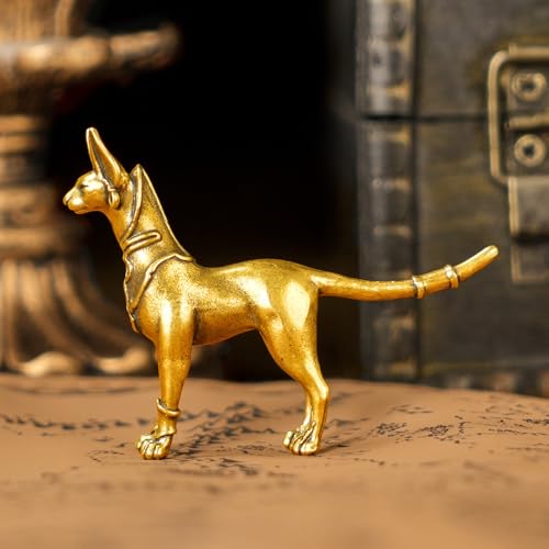 Retro Egyptian Cat Brass Sculpture for Altars