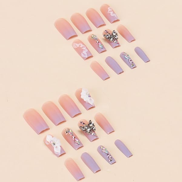 💜 Gorgeous Gradient Purple Press-On Nails ✨