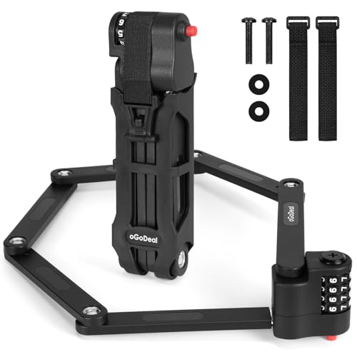 oGoDeal Faltschloss Fahrrad Zahlenschloss, Fahrradschloss Hohe Sicherheit...