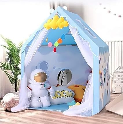 Image of Jumbo Size Light Weight Kids Play Tent House for 3-13 Year Old Kids Girls and Boys (Satelite)