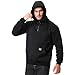 TerraFleet Men's Fashion Hoodie Fleece Warm Sweatshirt | Fleece-Lined Thickened Pullover Quarter-Zip Design Loose Casual Versatile(Black,XXL)