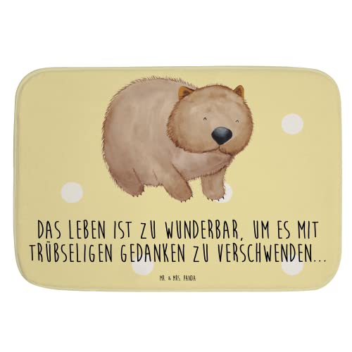 Mr. & Mrs. Panda Badvorleger Wombat - Geschenk, Badematte, Tiermotive, Badteppich, Duschteppich,...