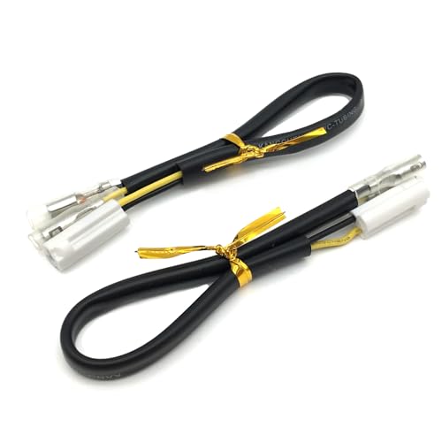 Image of 4Pcs 22.5cm /8.86in Motorcycle Light Line Compatible With YAMAHA YZF 600 XP500 R1 R6 Turn Signals Connector Semaphore Adapter Blinker Indicators Wire Plug (4Pcs)