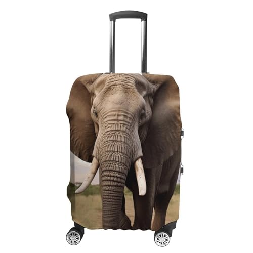 Elephant Luggage Cover, Elastic Luggage Protector Fits 19-32in Suitcases, Washable & Anti-Scratch Suitcase Cover for Men Women S