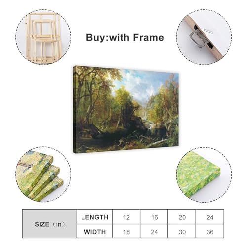 Poster The Emerald Pool Albert Bierstadt impression toile 40x61 cm