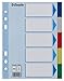 Esselte Intercalaires A5 5 Touches, Multicolore, Onglets Renforcés en Plastique Résistant avec Table des Matières, 15264