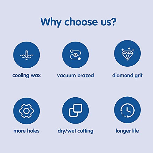 Highdril 3Pcs Diamond Core Drill Bit,Diameter 6Mm/8Mm/10Mm With Triangle Shank Vacuum Brazed Hole Saw For Concrete Granite Marble Glass Porcelain Tile Masonry Brick #TOP4