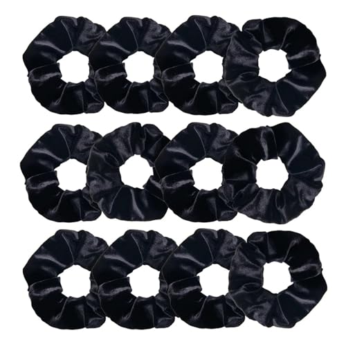 Chouchous en velours élastiques et extensibles, lot de 12 pièces multicolores