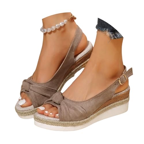 Orthopedic Sandals for Women, Wedges Heels for Women, Walking Slippers with Arch Support Wedge Sandals Summer Dressy Open Toe Ankle Strap Platform Casual Slip on Comfortable Platform