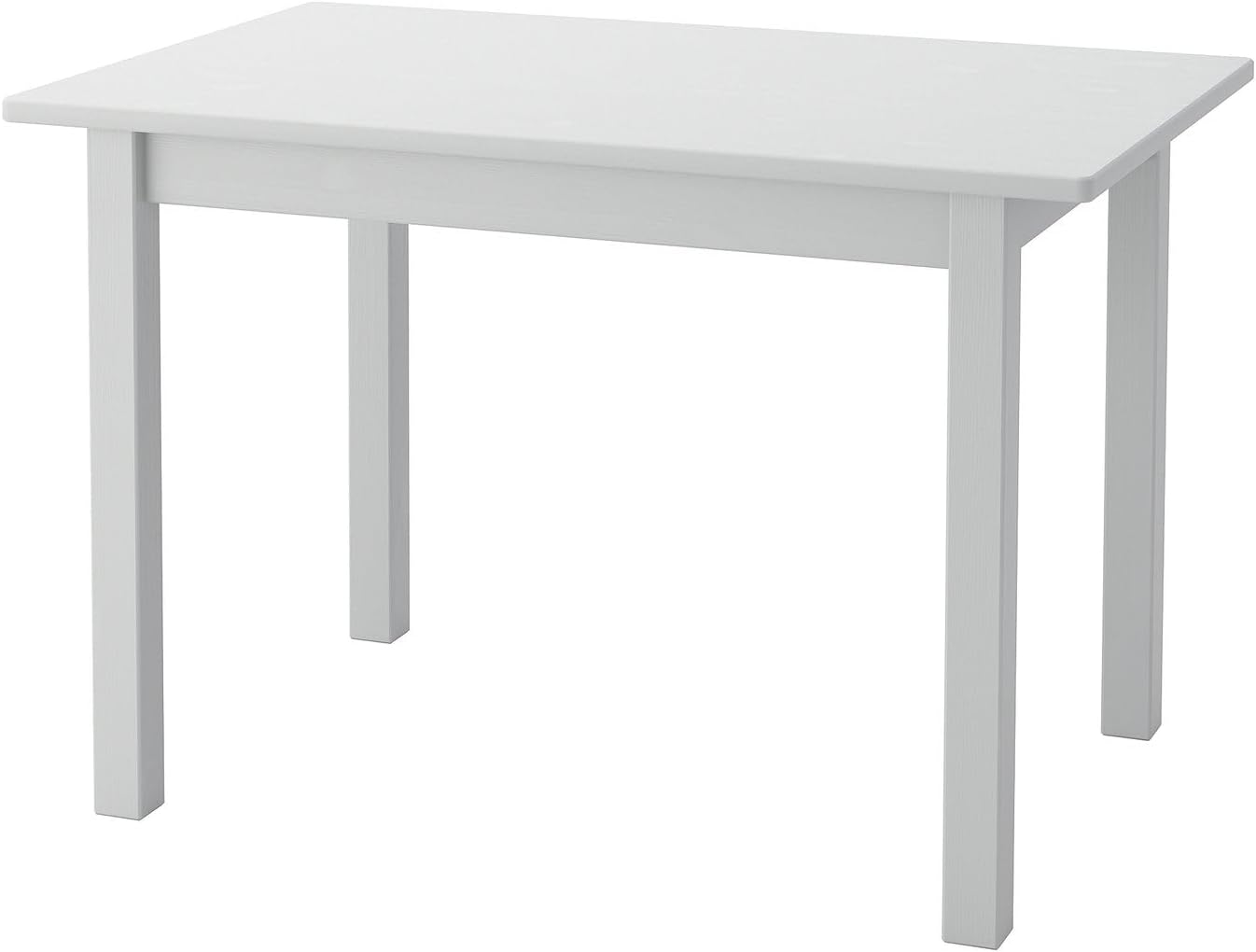 Kids Table, White or Gray Solid Pine Play Table, Compact 29.9" x 19.6" x 19.6" Activity Table for Drawing, Puzzles & Crafts, Durable Stained Wood with Easy-Clean Finish (Gray)