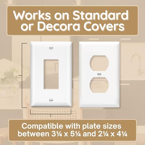 Power Perch Wall Outlet Shelf – Transform Your Outlet into a Space-Saving Display! Perfect for Alexa, Electric Toothbrush & More – Sturdy Light Socket Shelf by Storage Theory - (White, 4 Pack) - Thumbnail 3