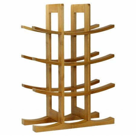 Soporte para 12 Botellas de Vino en Bambú Natural miniatura 1