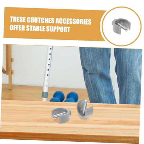 Didiseaon Walking Aid Accessories 8Pcs C Shape Latch Pins Non Slip Crutch Tips Replacement for Canes and Walkers Lightweight Durable Abs Steel Support