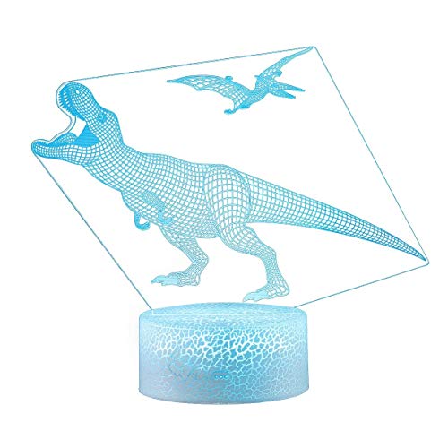 3D Illusion Lamp Novelty Optical Led Light 7 Colors Change Peacock Light Touch Switch Table Desk Lamps for Kids Bedroom Birthday Christmas Gifts