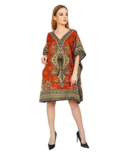 Tengru Lifestyle TL-GMS-OR Ladies Short Kaftans Tunic Kimono Maxi Women Dashiki African Caftan Plus Size Lounge Girls Kimono  thumb #1