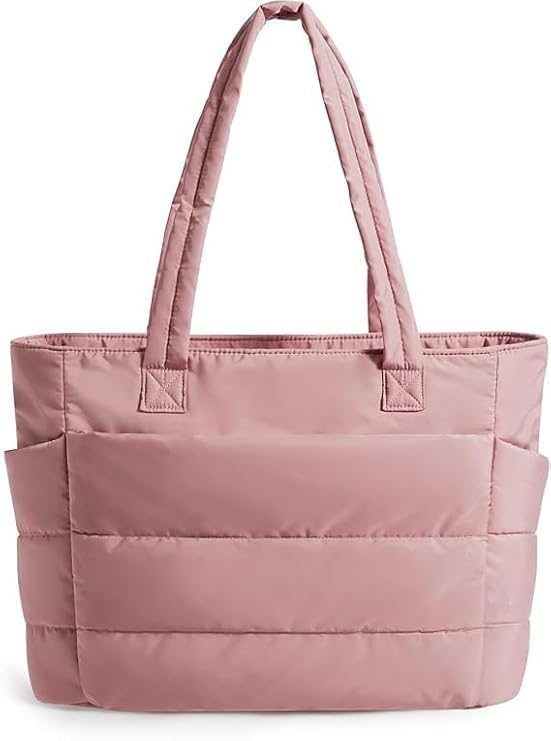 Image of Fashion Puffy Bag for Women Soft Handbag Lightweight Puffy Puffy Bag Travel Shoulder Bag 15.6 inch Laptop Handbag Quilted Work Bag for Women Stylish Everyday Carry (Multicolor)