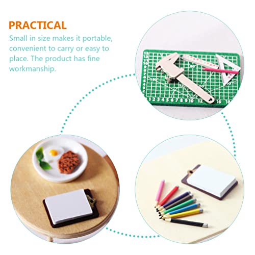 Ipetboom 1 Conjunto Brinquedos De Aprendizagem De Simulação Mini Material Escolar Mini Coisas Mesa D