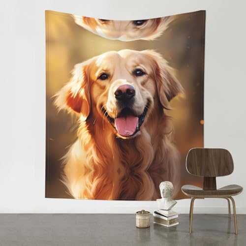 Tapisserie murale chien golden retriever HYTTER 152x129 cm