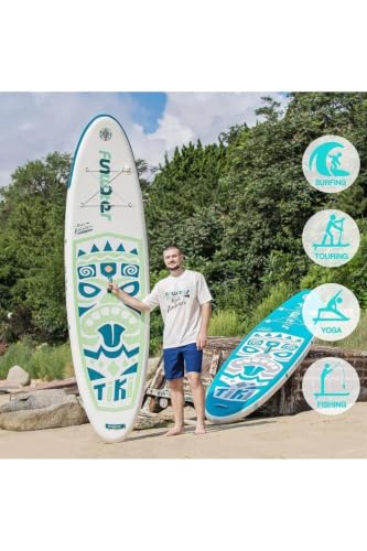 Funwater Funawater Tiki Şişme Sup Board/Stand UP Paddle Board Pati Dostu Yüzey (320x85x15 CM)3yılgarantili Çok Renkli