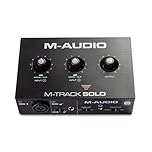 M-AUDIO M-Track Solo USB Audio Interface for Recording, Streaming and Podcasting with XLR, Line and DI Inputs, Plus a Software Suite Included
