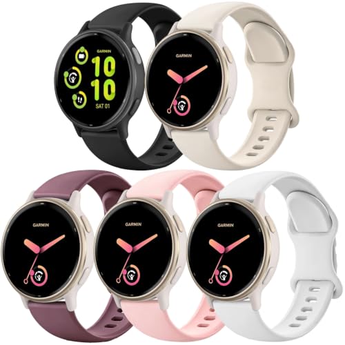 ZOCOVIN (�]�R�r��) 5�p�b�N 20mm �V���R���r���v�o���h Garmin Vivoactive 5/Vivoactive 6/Forerunner 55/165�ɑΉ� �\�t�g�X�|�[�c�����p���X�g�o���h�X�g���b�v Garmin Venu Sq 2