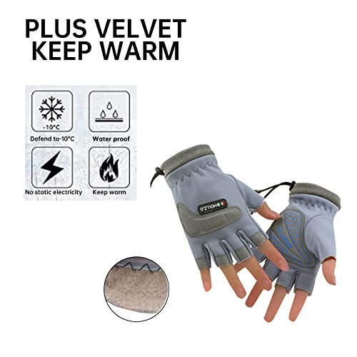 Image of YAMEIZE Kids Sport Half Finger Gloves - Anti-Slip Outdoor Cycling Biker Breathable Gloves for Boys Girls