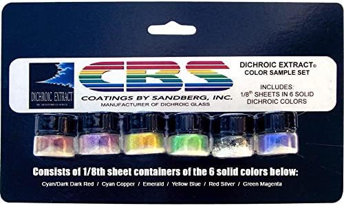 Cbs Dichroic Extract 6 Piece Solid Colors Sample Set