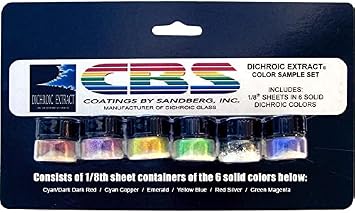 Cbs Dichroic Extract 6 Piece Solid Colors Sample Set