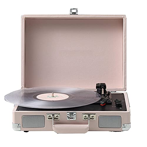 Tourne-Disque, Platine Vinyle Bluetooth Portable avec Haut-parleurs stéréo intégrés, entraînement par Courroie à 3 Vitesses (Rose Taille Unique) - Les Beatles, Paul McCartney, John Lennon, RIngo Starr, George Harrison Tourne-Disque, Platine Vinyle Bluetooth Portable avec Haut-parleurs stéréo intégrés, entraînement par Courroie à 3 Vitesses (Rose Taille Unique)