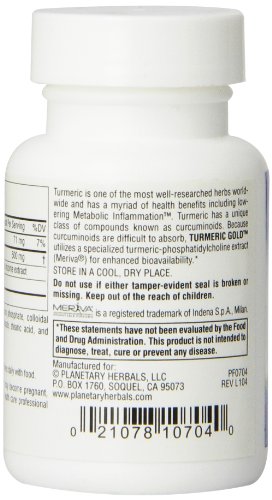 Planetary Herbals Turmeric Gold 500 Mg, 30 Tablets #TOP2