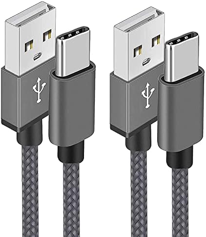 USB C Charger Cable 3M 2Pack Type C Charger Fast Charging 3A Lead Nylon Braided for Samsung Galaxy S22 S21 S20 S10 S9 S8 A12 A20e A21s A40 A51 A70,Huawei P30 P20,Google Pixel,Xiaomi,Sony Xperia,Switch