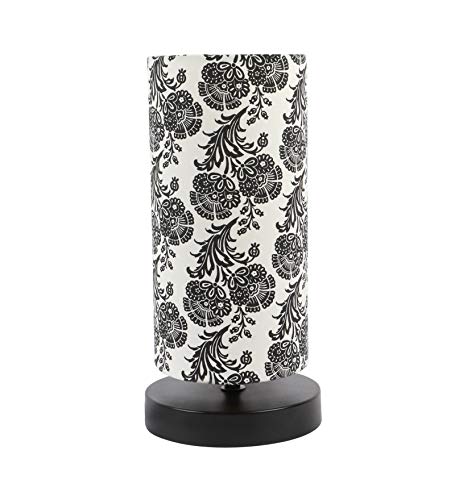 Image of tu casa Mangowood Square Block Style Table Lamp for Home Decoration, Bedroom, Living Room, Lounge, Office, Festival Gifting, Study Table (Filigree Design Print)