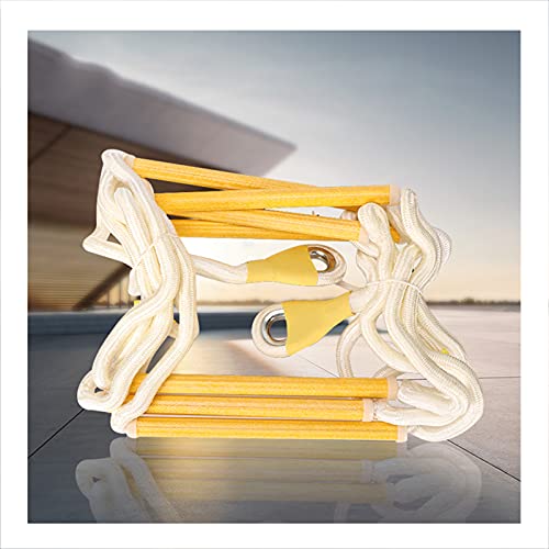 ZXCVBAS Safety Rope Ladder,Escape Ladders,Emergency Ladders,Fire Ladders,Rope Ladder Fireproof Rescue Ladder, Fire Escape Ladder for Emergencies Heavy Multifunctional Ladder,4m/13.12ft