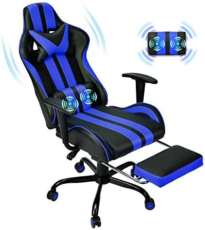 Racing Style Ergonomic High-Back Computer Gaming Chair 90 degree -180 degree Reclining Internet Cafe Seat Household Folding Armchair with Footrest Office image 2