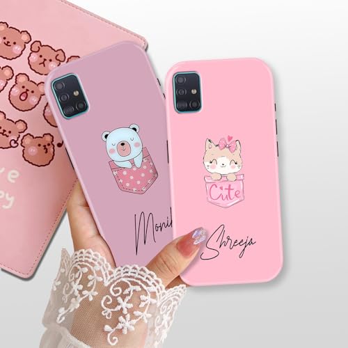 Image of COLORflow Back Cover Compatible with Samsung Galaxy A71 | Cute Pocket Cartoons Color Customized | Glossy Armoured Bumper with Camera Protection Back Cover Compatible with Samsung Galaxy A71