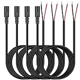 5,5 x 2,1 mm weibliches Pigtail-Netzkabel, 16 AWG DC-Kabel, ideal für Überwachungskameras und...