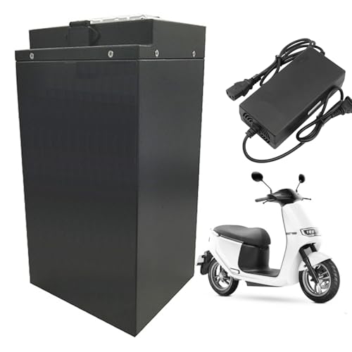 FREEDOH Batería de Litio para Motocicleta de 48 voltios (20Ah, 27Ah, 31,5Ah, 36Ah, 40Ah, 50Ah, 51Ah, 55Ah, 58Ah, 60Ah, 62Ah, 66,2Ah, 114Ah, 117Ah) para Motor 0 a 5700W con Cargador.,48v 51ah