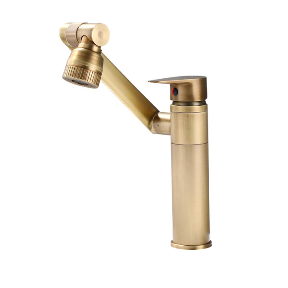 Mitigeur de lavabo multifonctionnel avec bec rotatif eau chaude et froide
