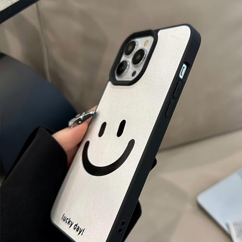 VIVINN iPhone15 ケース 韓国 可愛い スマイル 笑顔 iPhone15 ケース シンプル ソフトケース アイフォン 15ケース 人気 女性 個性的 ストラップホール付き 軽量 薄型 持ちやすい 携帯カバー 保護ケース（iPhone15,スマイル）