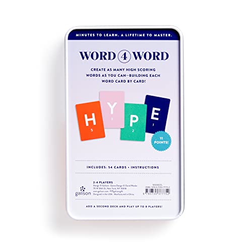 Galison Wexler Studios Word 4 Word – Fun Spelling Card Game For Adults And Kids Perfect For Travel And Family Game Night, 2-4 Players #TOP2